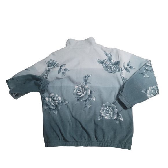 Alfred Dunner Vtg Size M Blue 1990S Grandma Style Streetwear Y2k Fleece Sweater - Picture 5 of 5